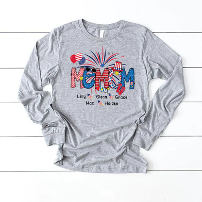 Patriotic Doodle 4th Of July Memom And Grandkid CTH01 Longsleeve