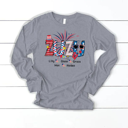 Patriotic Doodle 4th Of July Zuzu And Grandkid CTH01 Longsleeve
