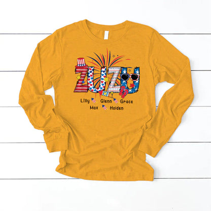 Patriotic Doodle 4th Of July Zuzu And Grandkid CTH01 Longsleeve