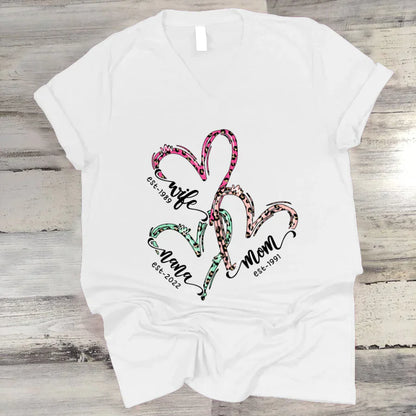 Wife Mom Grandma Heart VT2212001 V-Neck