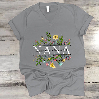 Wildflowers Blessed To Be Called Nana V-Neck