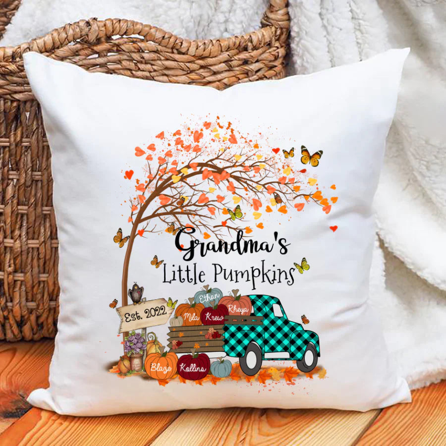 Autumn Tree Grandma's Little Pumpkins Est Indoor Pillow