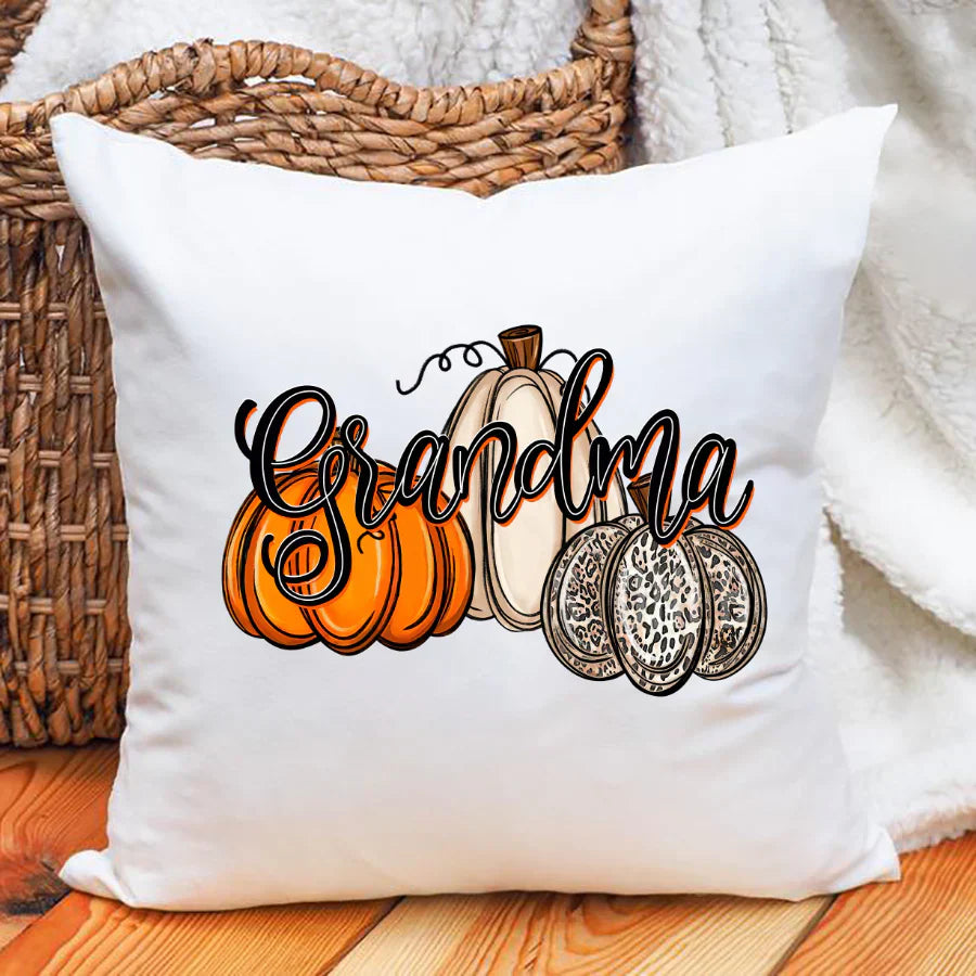 Grandma Pumpkins Leopard Autumn Indoor Pillow