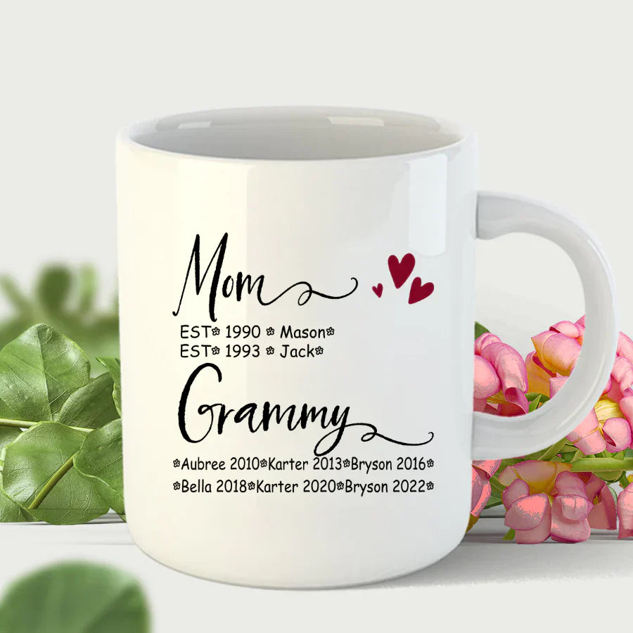 Mom And Grammy Kids Est VT22120093 Mug