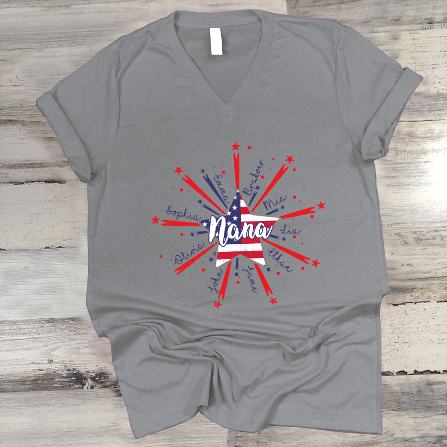 Nana Starburst 4th july american CL01 V-Neck