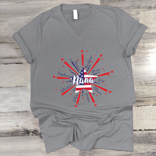 Nana Starburst 4th july american CL01 V-Neck