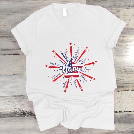 Nana Starburst 4th july american CL01 V-Neck