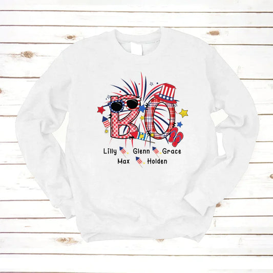 Patriotic Doodle 4th Of July BO And Grandkid CTH01 Sweatshirt