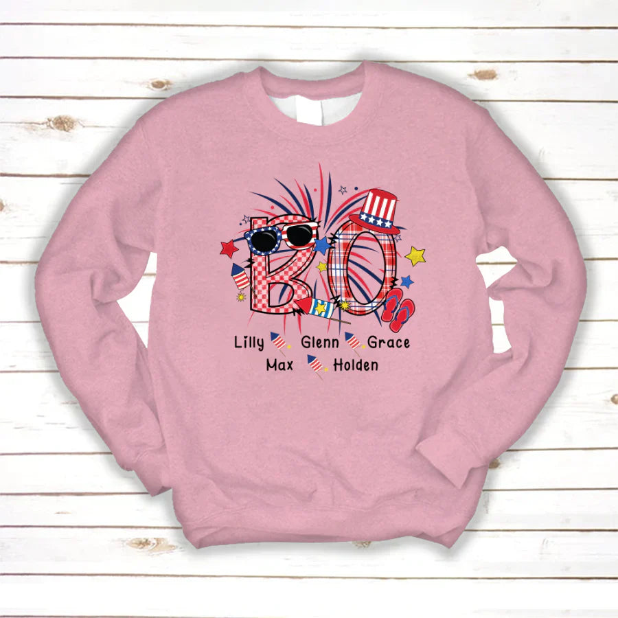 Patriotic Doodle 4th Of July BO And Grandkid CTH01 Sweatshirt
