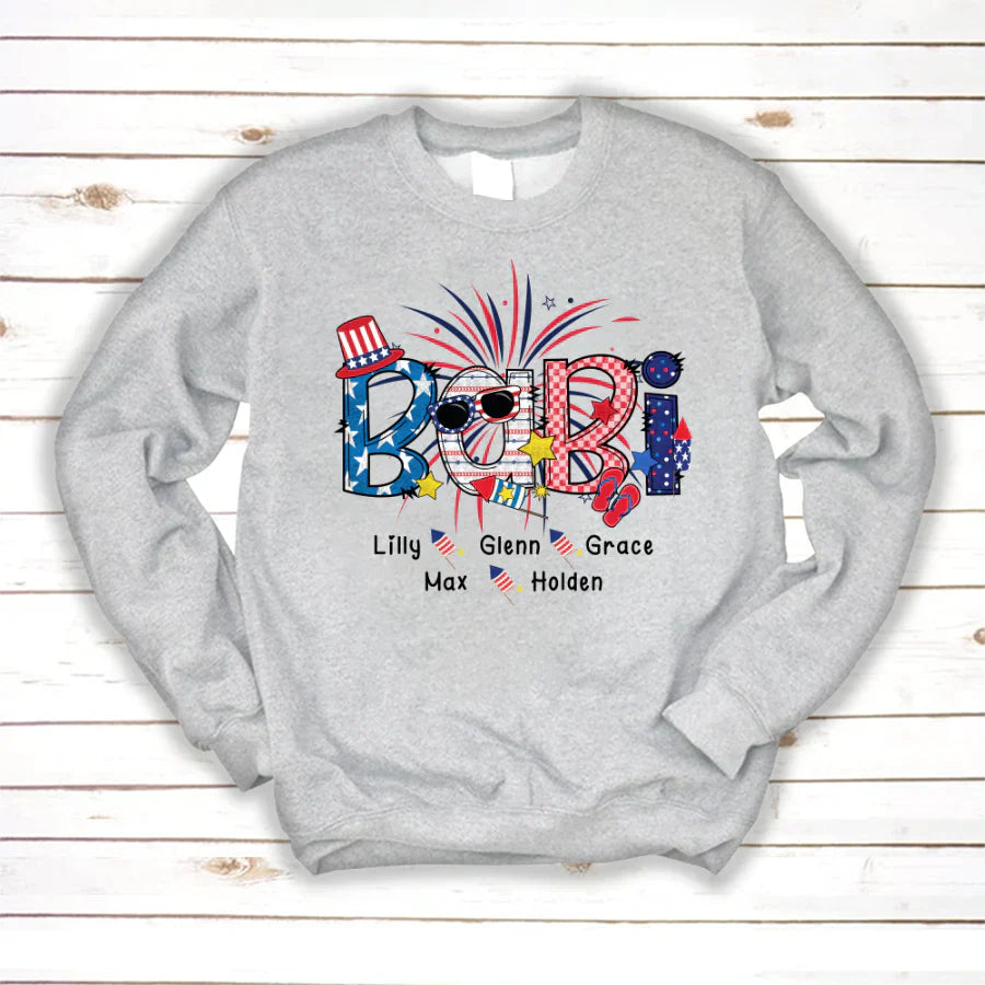 Patriotic Doodle 4th Of July Babi And Grandkid CTH01 Sweatshirt