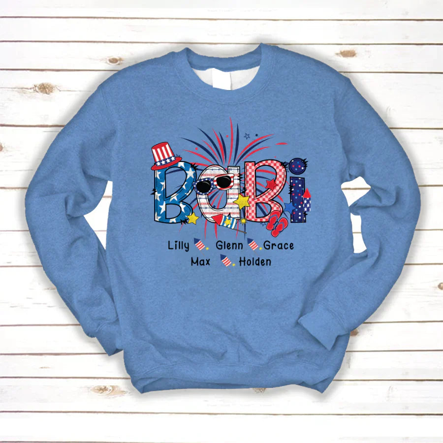 Patriotic Doodle 4th Of July Babi And Grandkid CTH01 Sweatshirt