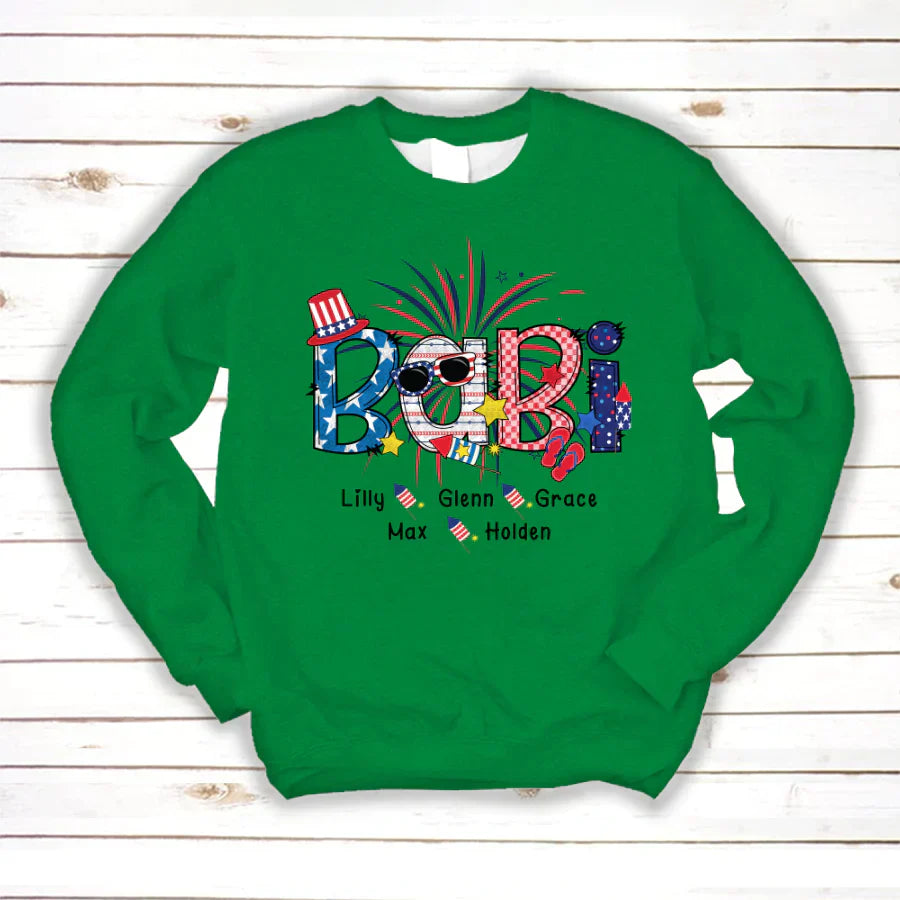 Patriotic Doodle 4th Of July Babi And Grandkid CTH01 Sweatshirt