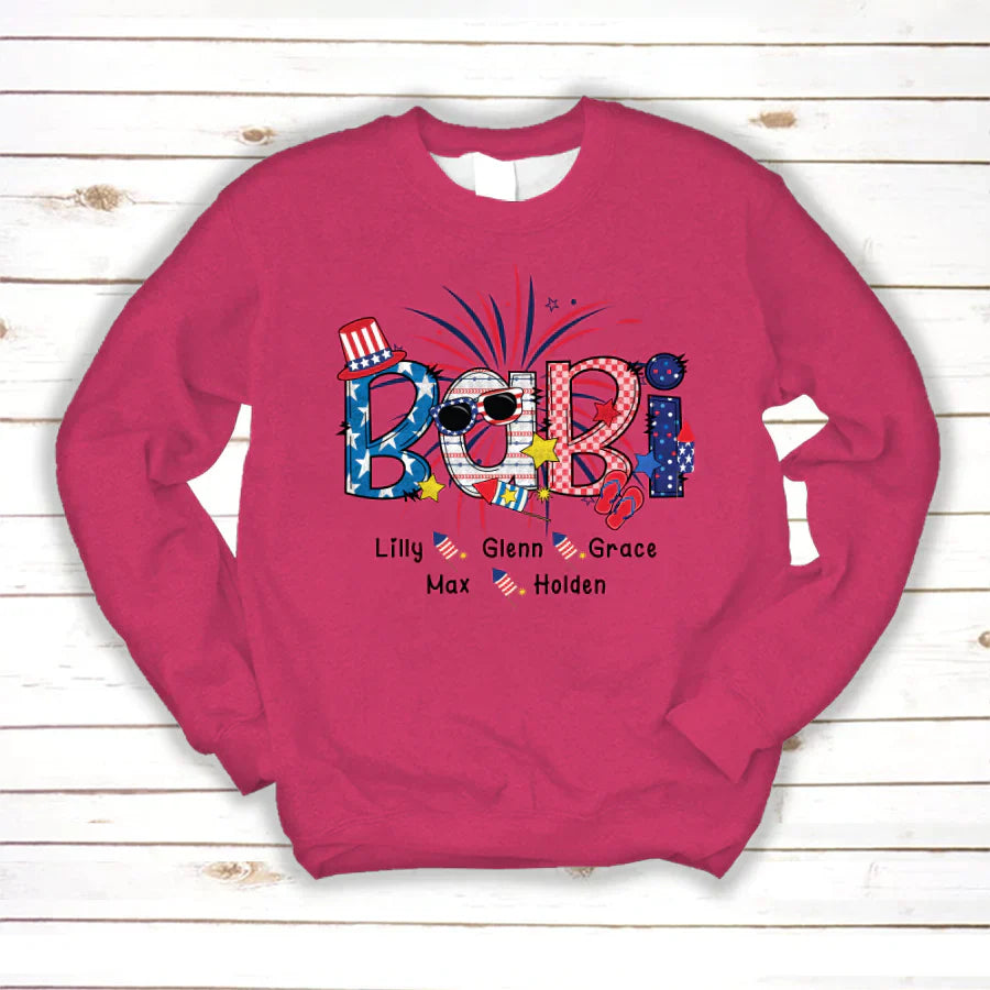 Patriotic Doodle 4th Of July Babi And Grandkid CTH01 Sweatshirt