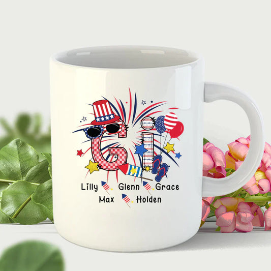 Patriotic Doodle 4th Of July Gi And Grandkid CTH01 Mug