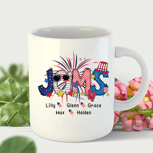 Patriotic Doodle 4th Of July Jams And Grandkid CTH01 Mug