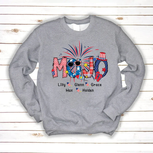 Patriotic Doodle 4th Of July MaJo And Grandkid CTH01 Sweatshirt