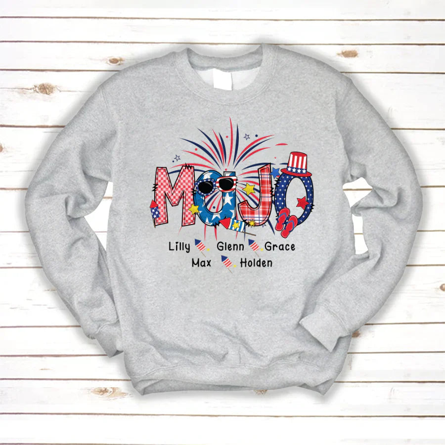 Patriotic Doodle 4th Of July MaJo And Grandkid CTH01 Sweatshirt