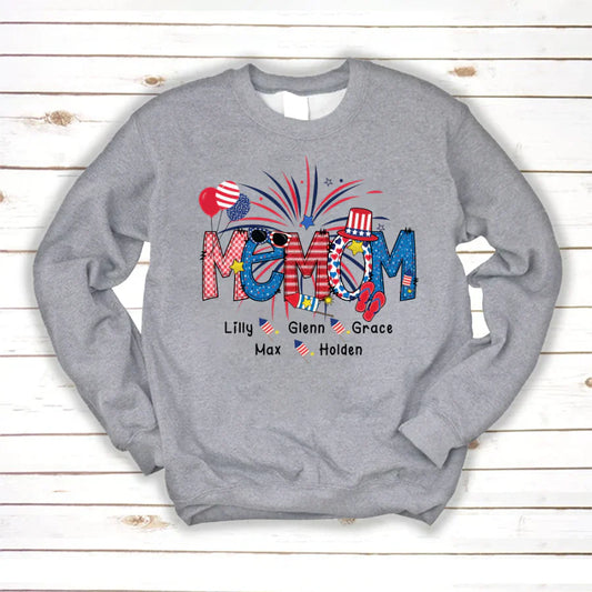 Patriotic Doodle 4th Of July Memom And Grandkid CTH01 Sweatshirt
