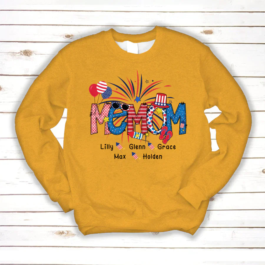 Patriotic Doodle 4th Of July Memom And Grandkid CTH01 Sweatshirt