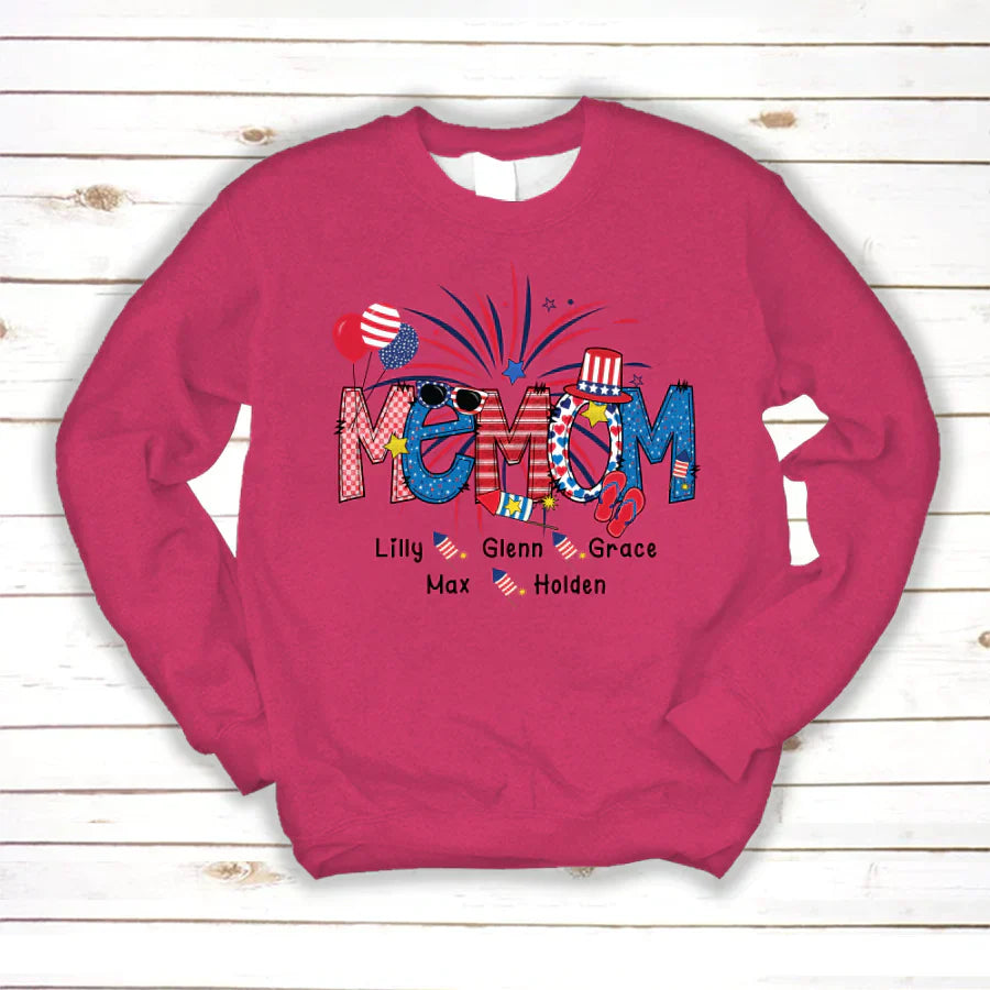 Patriotic Doodle 4th Of July Memom And Grandkid CTH01 Sweatshirt