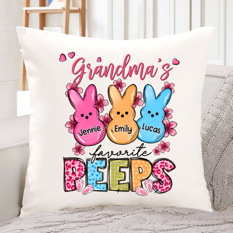 Personalized Grandma's Favorite Peeps CL01 Indoor Pillow