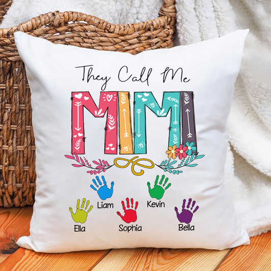 They Call Me Mimi Hands Mother's Day Indoor Pillow