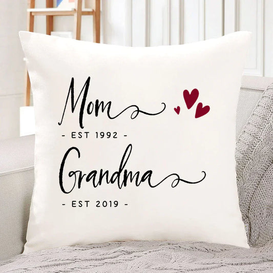 Personalized Mom EST Grandma EST Indoor Pillow