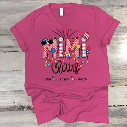Christmas Mimi Claus And Kids CTH01 V-Neck