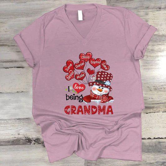 I Love Being A Grandma And Kids CTH01 V-Neck