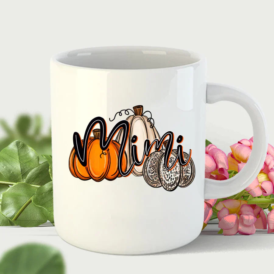 Mimi Pumpkins Leopard Autumn Mug