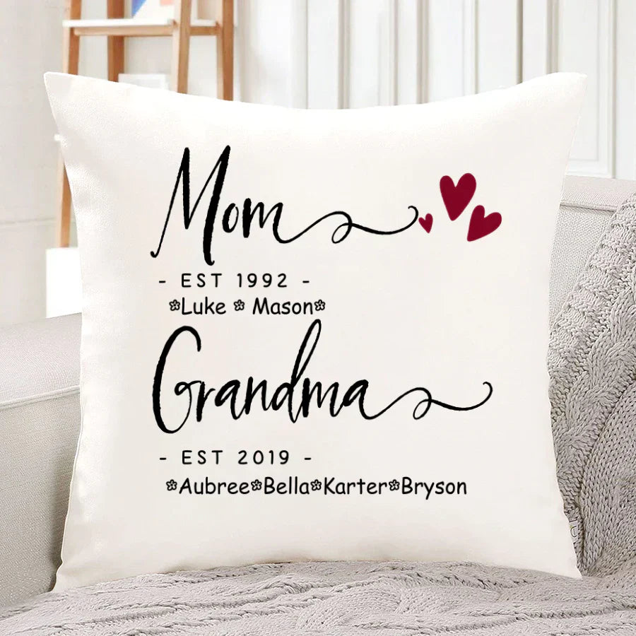 Mom Grandma Family Est Kids VT22120071 Indoor Pillow