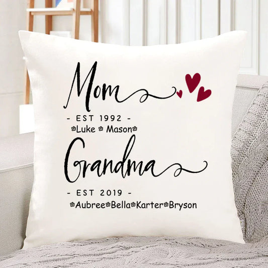 Mom Grandma Family Est Kids VT22120071 Indoor Pillow