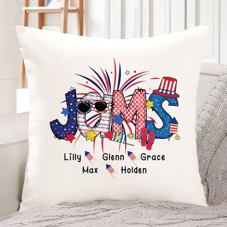 Patriotic Doodle 4th Of July Jams And Grandkid CTH01 Indoor Pillow