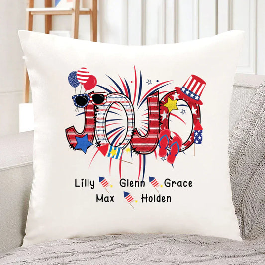 Patriotic Doodle 4th Of July JoJo And Grandkid CTH01 Indoor Pillow