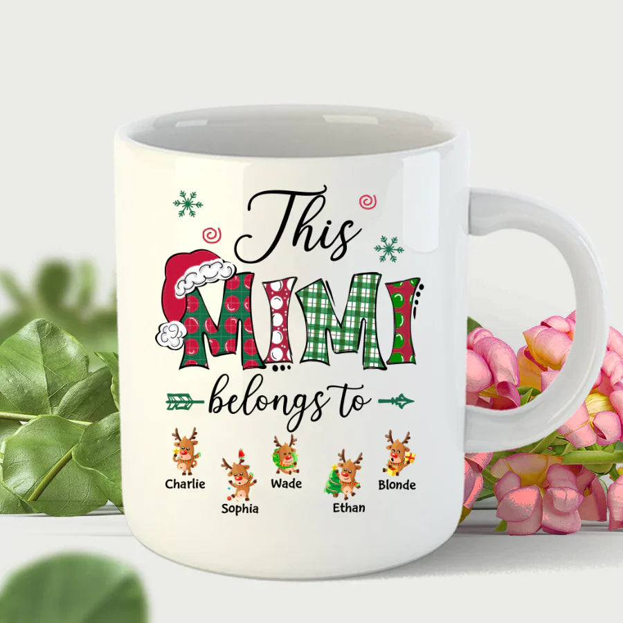 This Mimi Belongs to Christmas Reindeer Mug