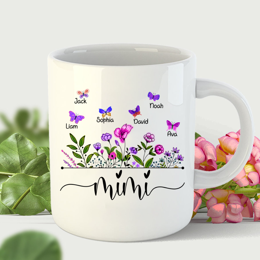 Wildflowers And Butterflies Shirts For Mimi Mug