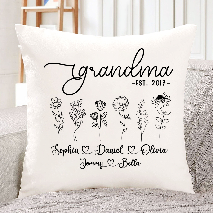 Wildflowers Grandma Est And Kids CL01 Indoor Pillow