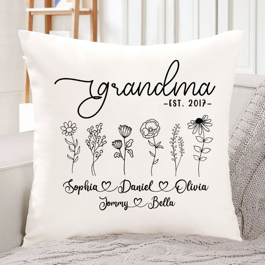 Wildflowers Grandma Est And Kids CL01 Indoor Pillow