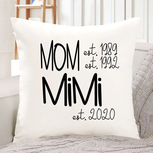 Custom Mom Grandma Est, Custom Mom Shirt, Grandma Shirt, Mom Mimi Aunt Shirt, New Grandma Shirt, Gift For Grandma Valentine's Day, Mother's Day VTN221125 Indoor Pillow