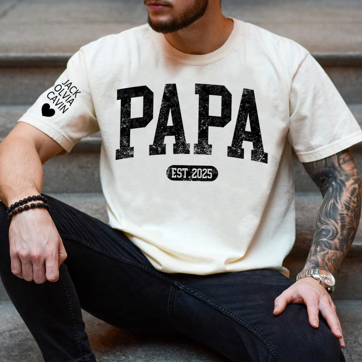 Personalized Papa Shirt With Est Year