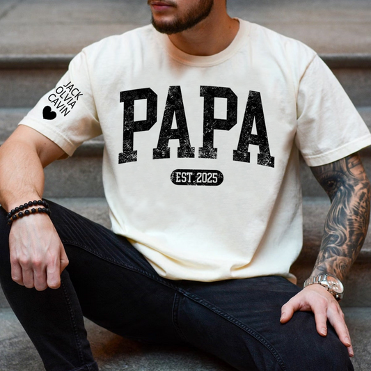 Personalized Papa Shirt With Est Year