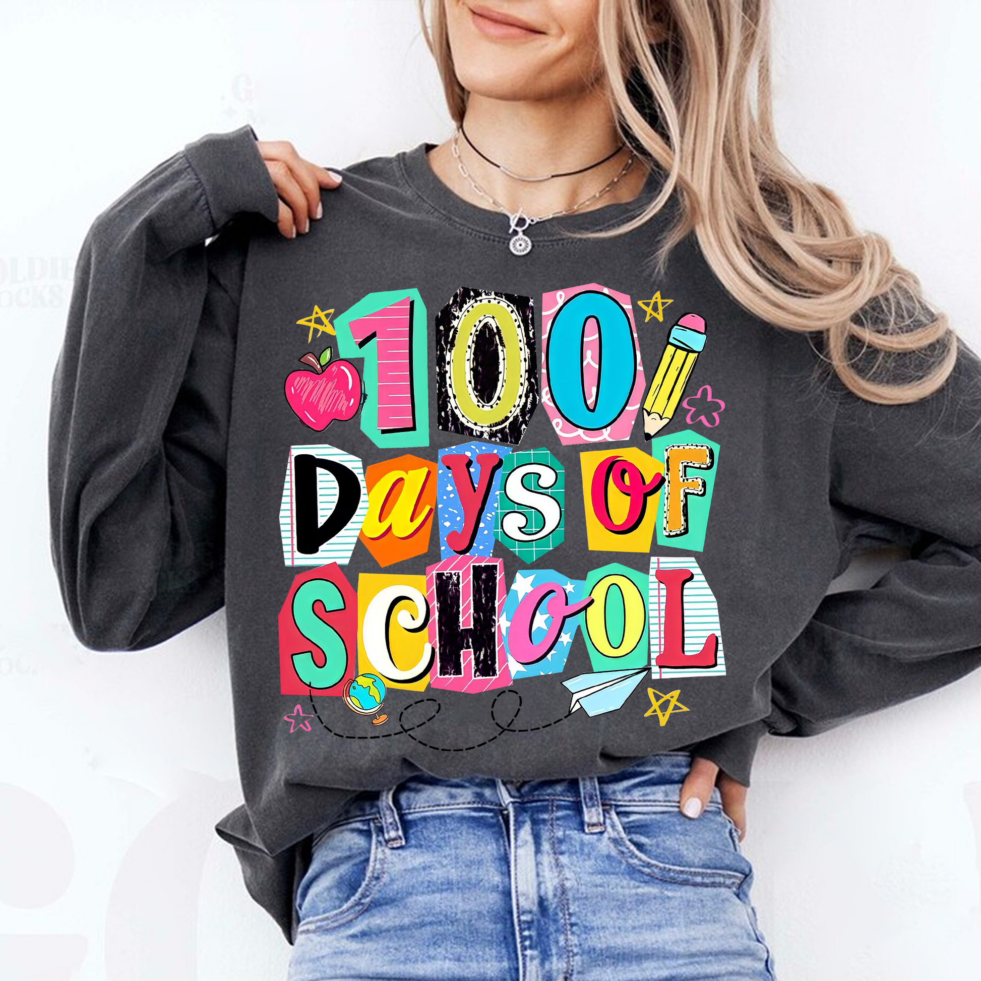Preppy 100 Days of School, Retro happy 100 days