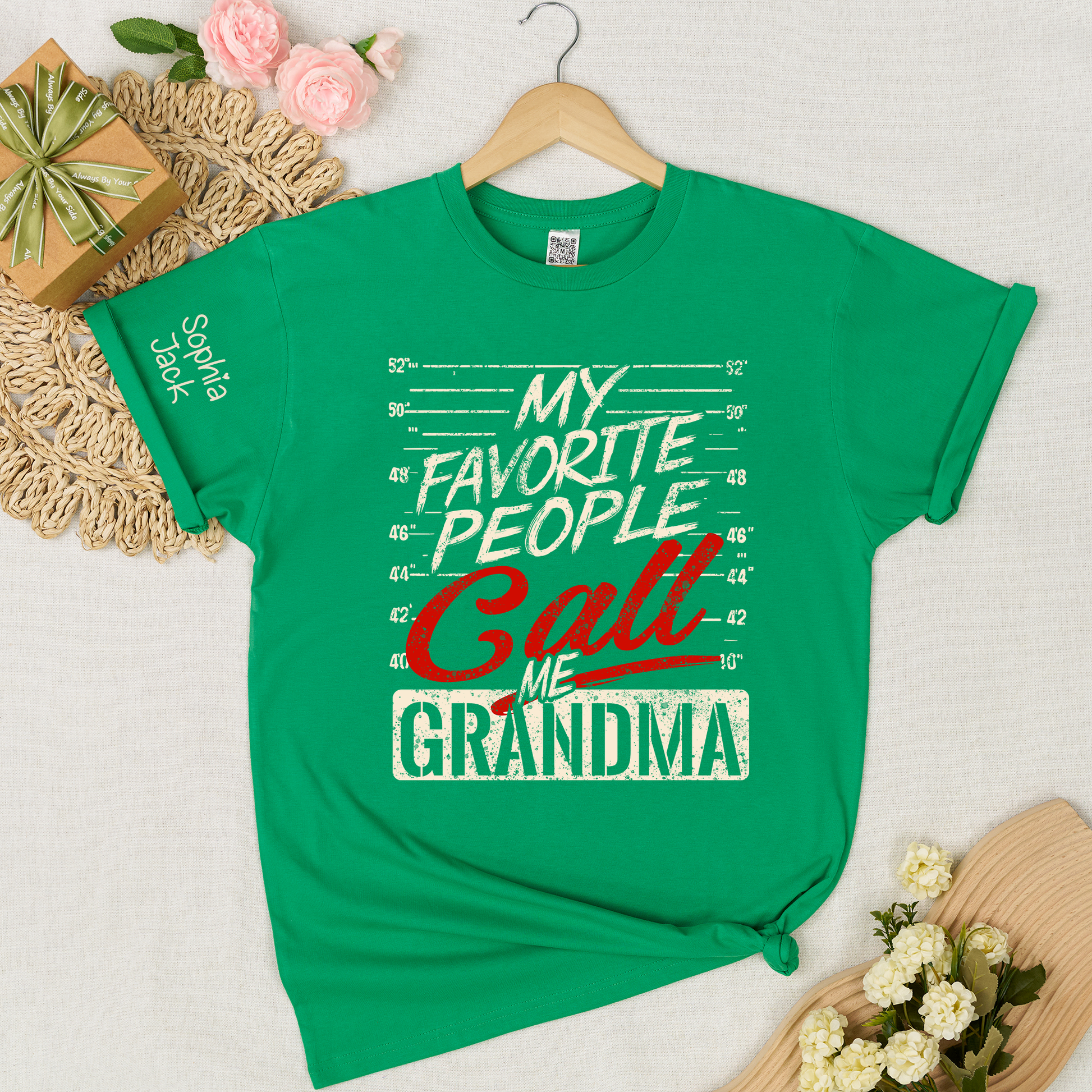 Personalized Grandma Shirt My Favorite People Call Me Grandma Custom Kids Names T Shirt Gift for Nana Mimi Gigi Mother Birthday Family Matching Tee