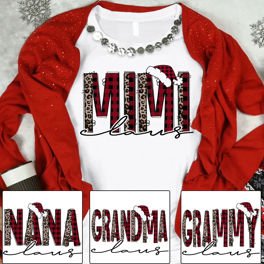 Personalized Mimi Claus Leopard Merry Christmas