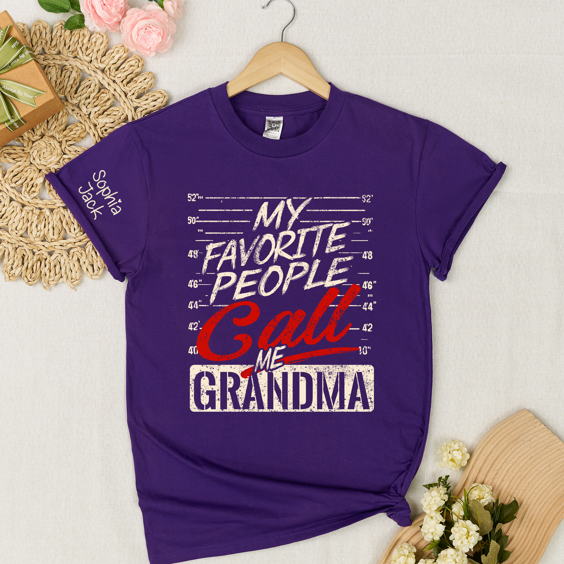 Personalized Grandma Shirt My Favorite People Call Me Grandma Custom Kids Names T Shirt Gift for Nana Mimi Gigi Mother Birthday Family Matching Tee