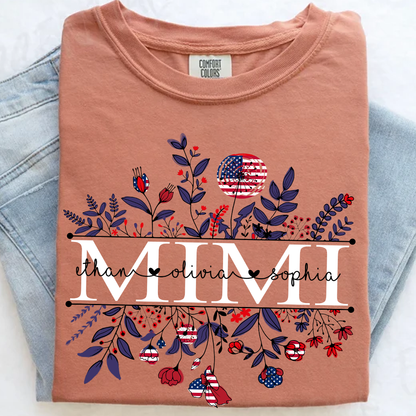 Comfort Colors® -Wildflowers American Flag Mimi And Grandkids