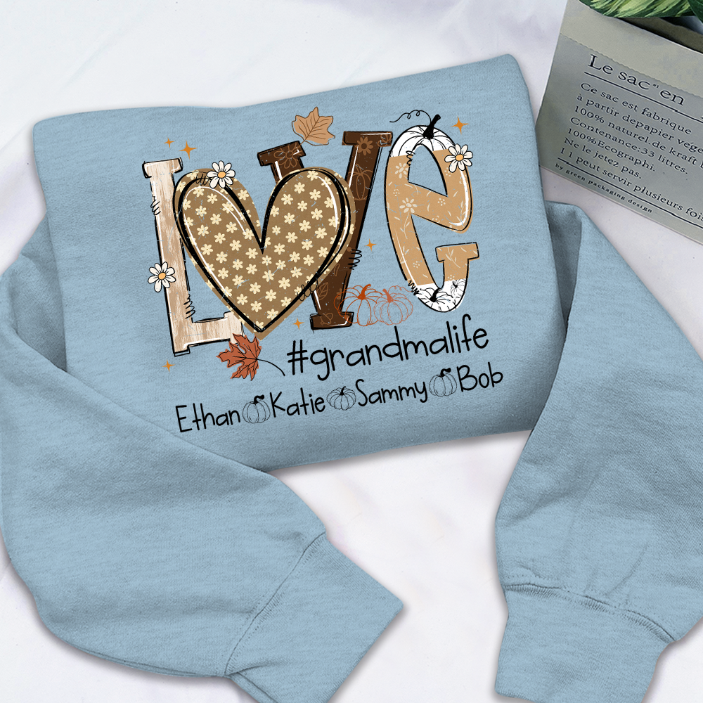 Cozy Up with a Custom Autumn Sweatshirt for Grandma and Kids