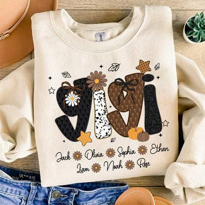 Personalized Grandma Grace, Prayer Sweatshirt, Custom Gigi Nickname with Baby Name