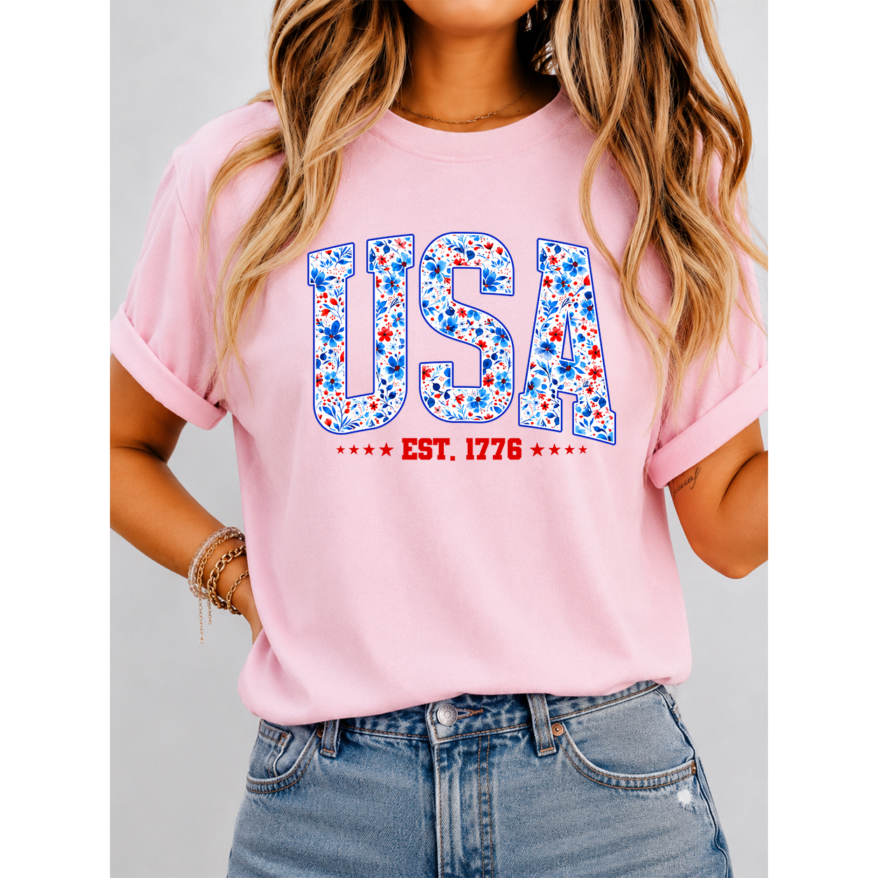 USA Patriotic T-Shirt – 4th of July Independence Day EST. 1776 Gift
