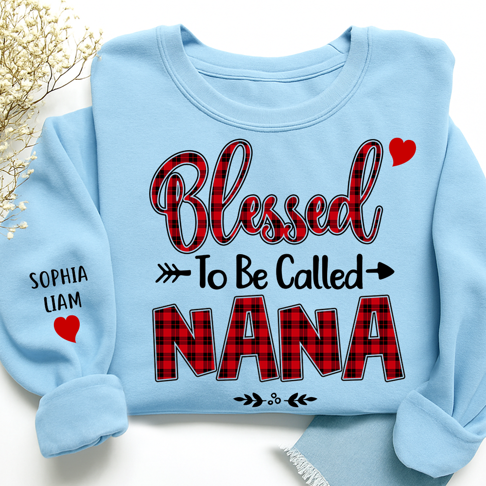 Personalized Nana Sweatshirt, Blessed to Be Called Nana Holiday Gift for Grandma